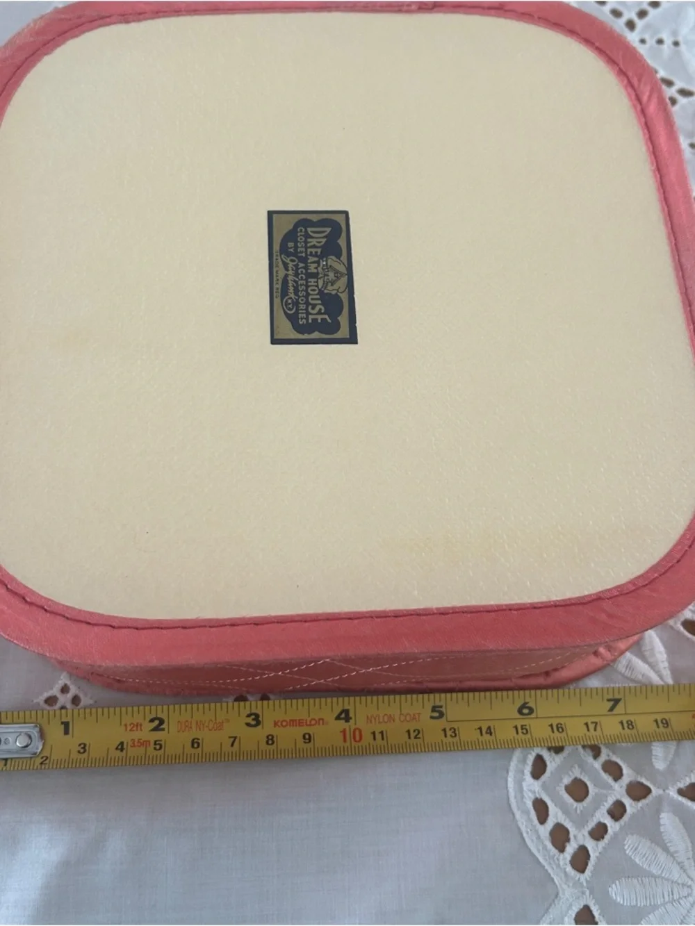Vintage Jay Hawk NY Coral Pink Satin Vanity Boxes Set of 3 Dream House